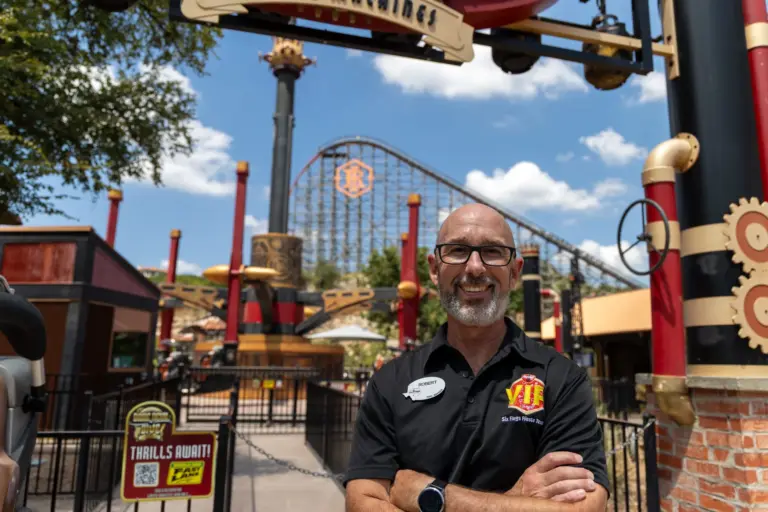 A summer job at a theme park got Robert Bustle hooked. Now he’s running Fiesta Texas.
